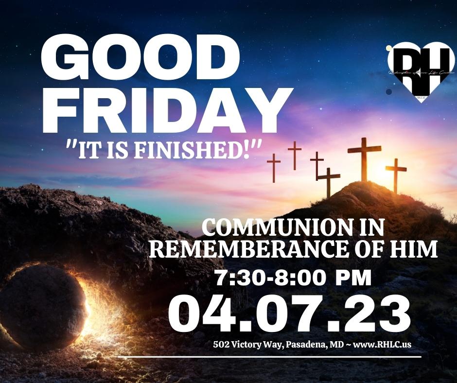 Blue White Modern Good Friday Facebook Post